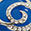 Flower Pendant Necklace, Royal Blue