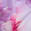 Floral Motif Gradient Chiffon Scarf, Lilac