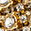Crystal-Encrusted Ball Clutch, Gold