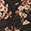 Foulard léger à motif floral, Noir
