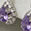 Boucles d'oreilles pendantes à cristaux et pierres , Violet