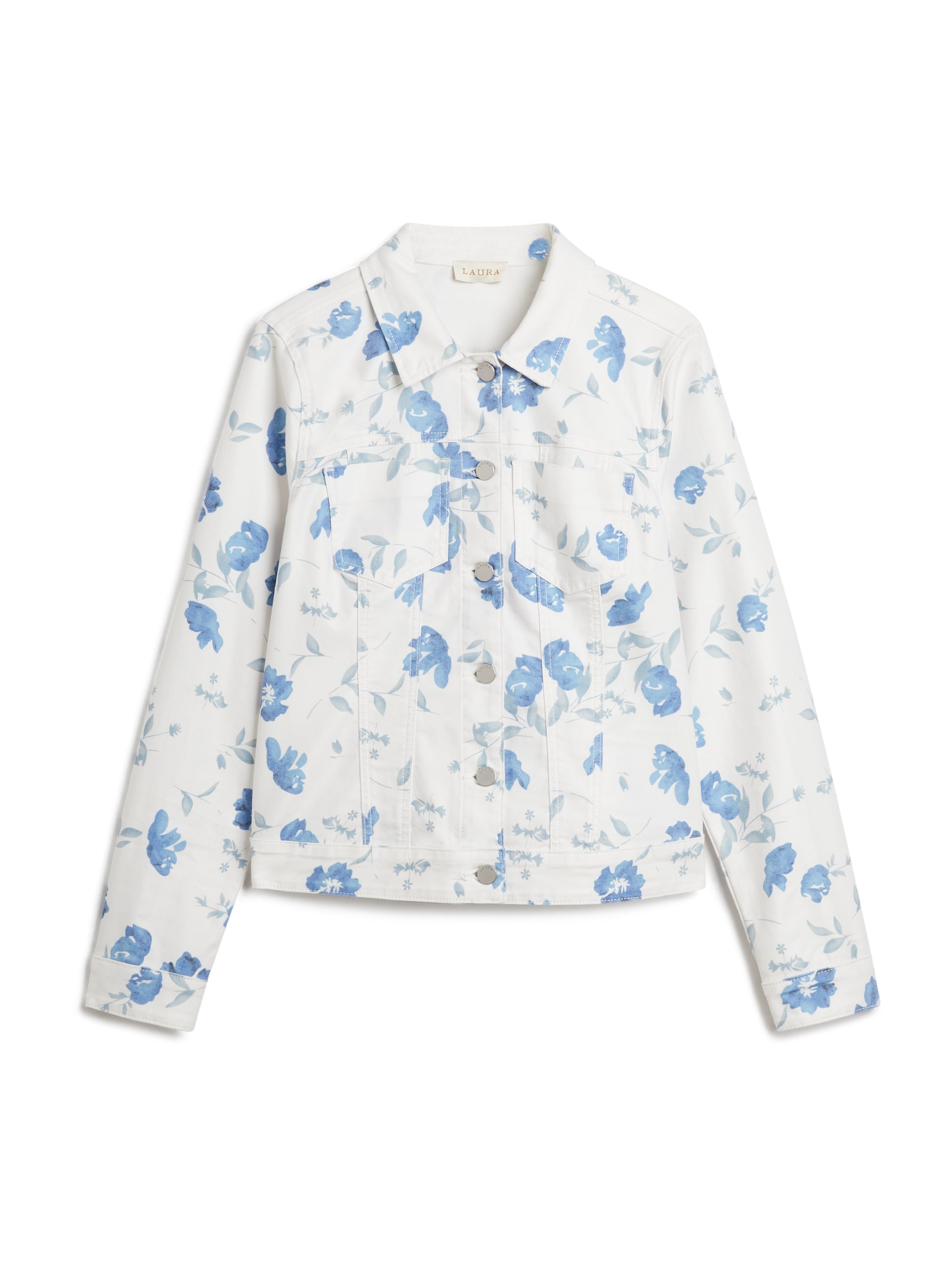 Floral Print Denim Jacket | Laura