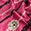 Foulard à perles, nœuds et roses, Rose fuchsia
