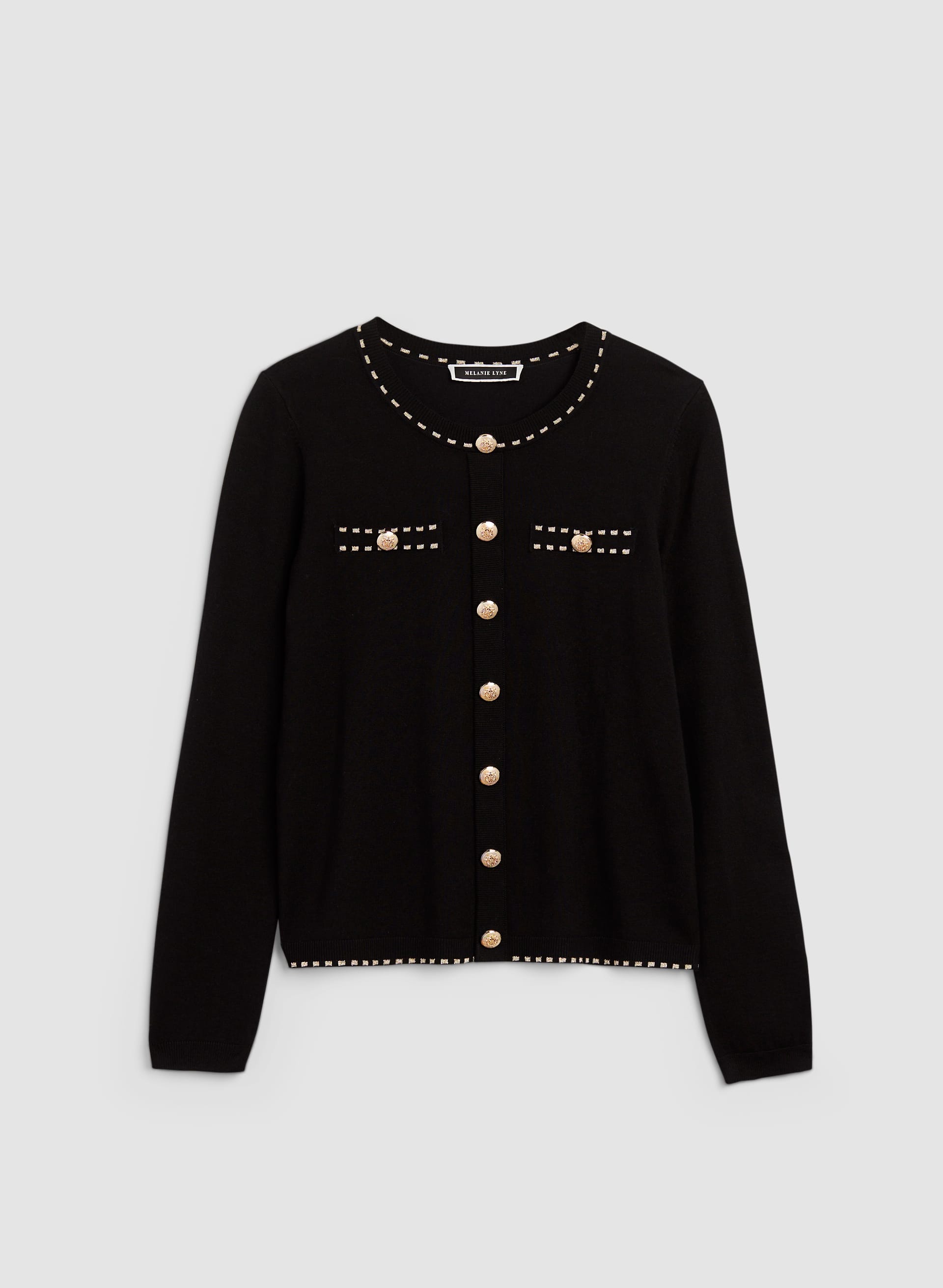 Gold Button Detail Pullover Sweater | Melanie Lyne
