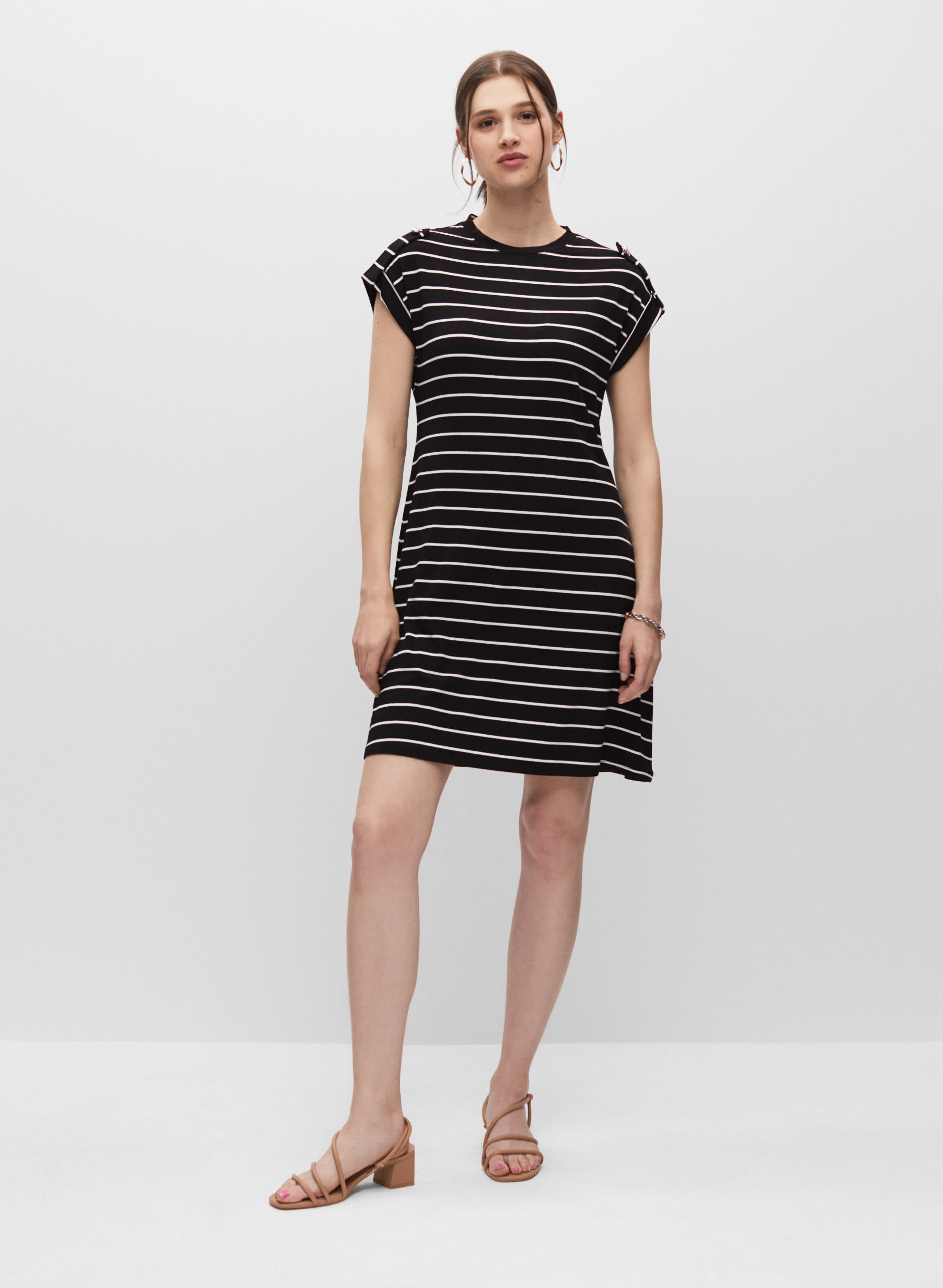 Stripe Print T-Shirt Dress | Melanie Lyne