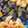 Foulard léger en soie et motif floral, Motif jaune