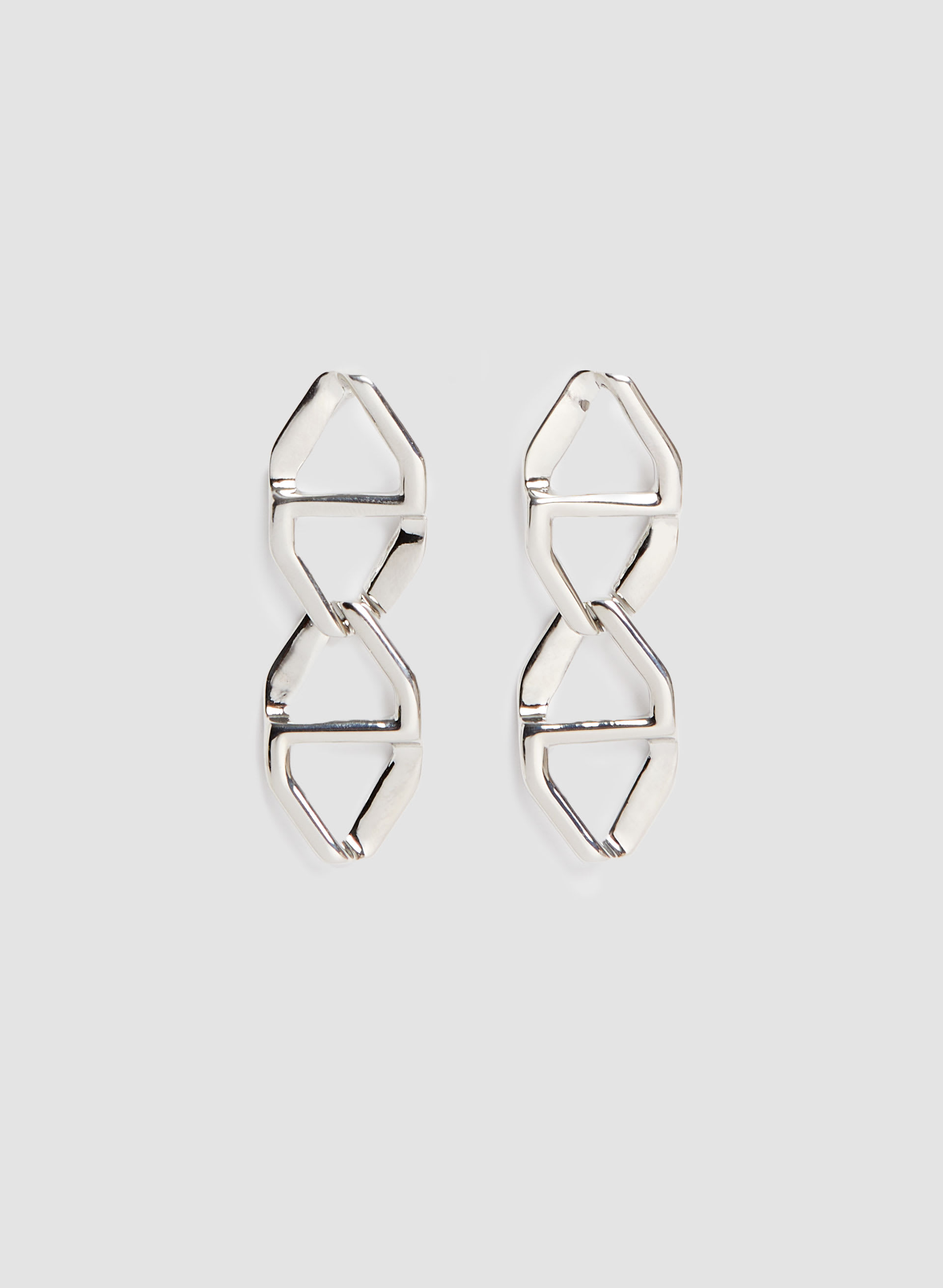 Two Tier Geometric Dangle Earrings