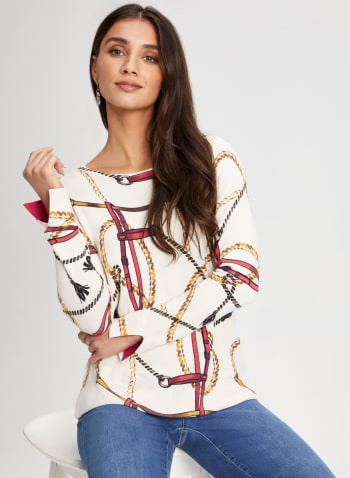 Chain Print Sweater, Multicolour