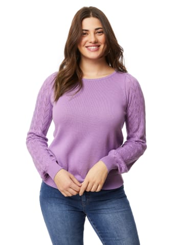 Pointelle Stitch Sweater, Purple