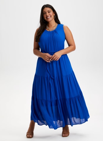 Tiered Maxi Dress, Mediterranean Blue