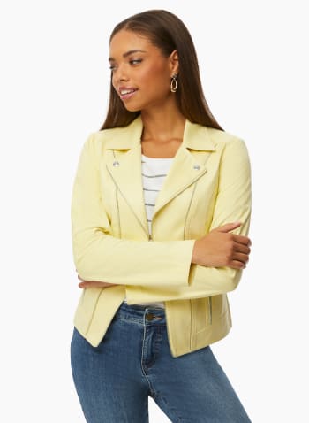 Vex - Zip Detail Jacket, Light Yellow