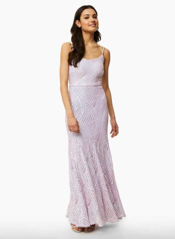Sequin Detail Dress, Lilac