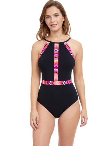 Swimwear One Piece Activewear, Black Pattern