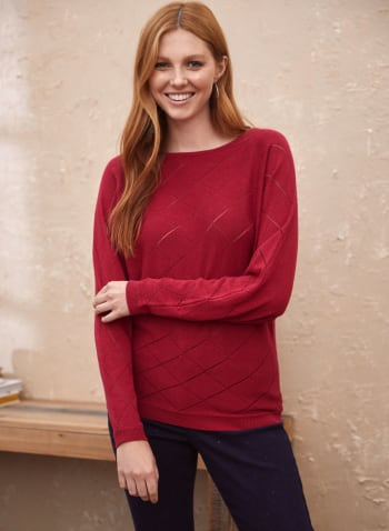 Argyle Sweater, Red