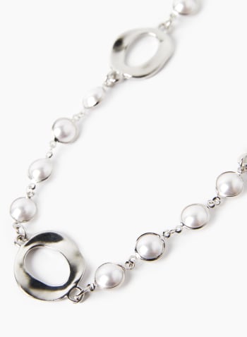 Open Ring Pearl Necklace, Pearl