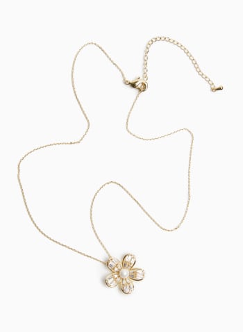 Floral Pendant Necklace, Gold