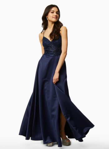 Sequin Detail Dress, Blue