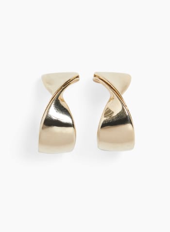 Twist Detail Hoop Earrings, Gold
