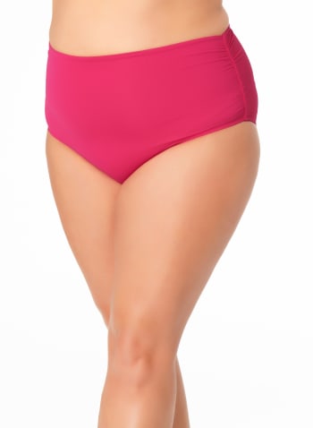 Anne Cole - Shirred Swimsuit Bottom, Fuchsia