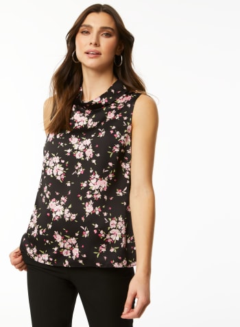 Sleeveless Floral Print Blouse, Assorted