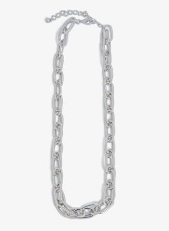 Short Chain Link Necklace, Silver