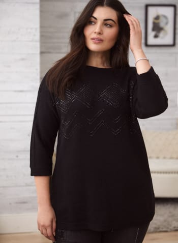 Sweater With Shimmer Detail, Black