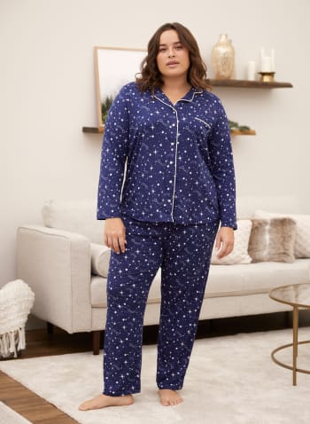 Star Print Pyjama Set, Blue