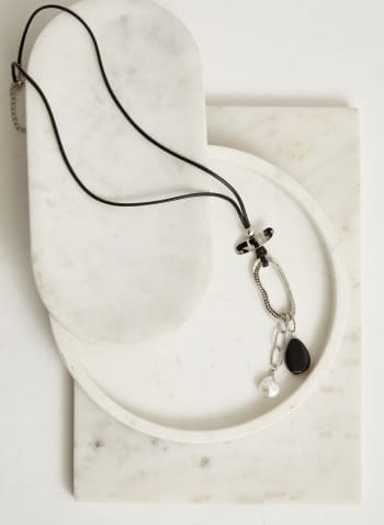 Multiple Pendant Necklace, Black