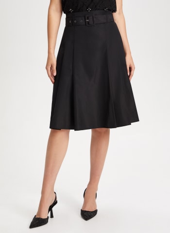 Belt Detail Skirt, Black