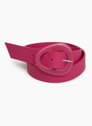 Triangle Buckle Belt, Pink