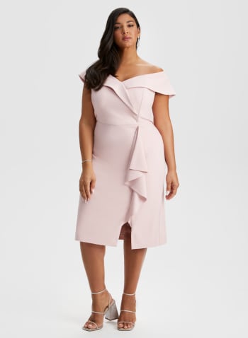Ruffle Detail Dress, Potpourri Pink