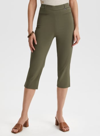 Pull-On Capris, Dusty Olive