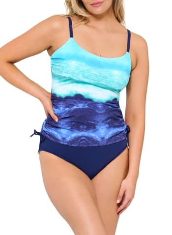 Christina - Two-Piece Ombré Swimsuit, Blue Pattern