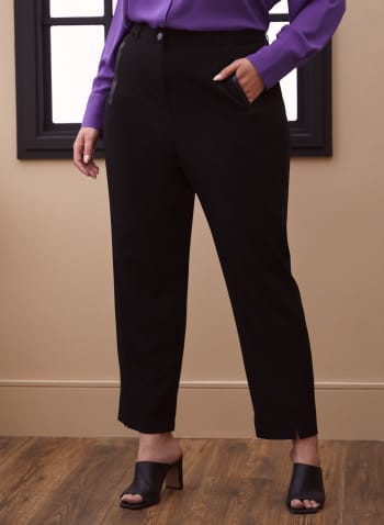 Pantalon bi-stretch essentiel, Noir