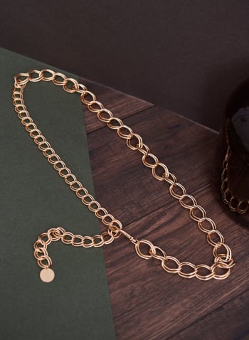 Double Link Chain Belt, Gold