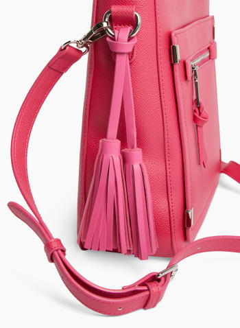 Pocket Detail Handbag, Fuchsia