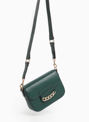Chain Detail Saddle Bag, Mint Green