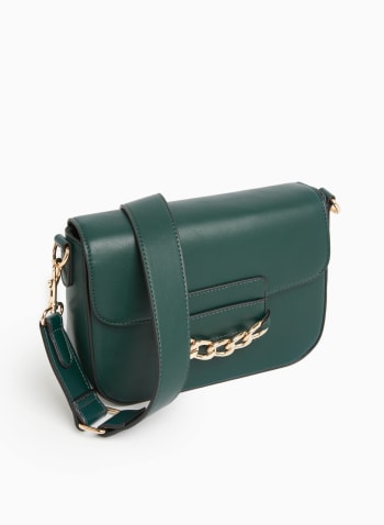 Chain Detail Saddle Bag, Mint Green
