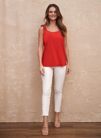 Camisole ruchée, Rouge