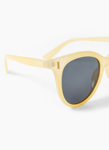 Gold Metallic Detail Sunglasses, Gold