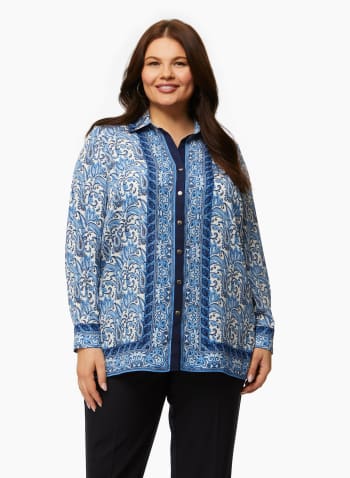 Paisley Print Shirt, Blue