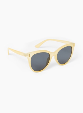 Gold Metallic Detail Sunglasses, Gold