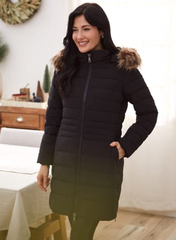 Nuage - Stretch Vegan Down Quilted Coat, Black