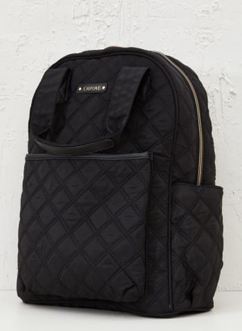 Diamond Quilt Backpack , Black