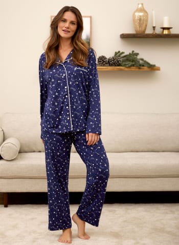 Star Print Pyjama Set, Blue