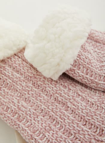 Cozy Chenille Knit Socks, Pink