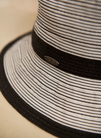 Ribbon Trim Cloche Hat, Grey