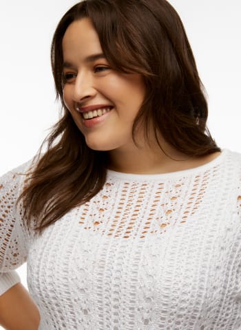 Lightweight Knitted Sweater, White