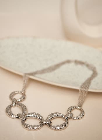Large Link Necklace, Grey