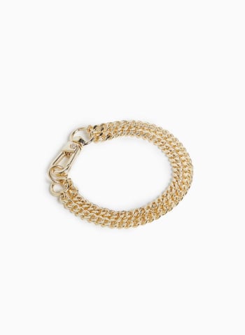 Double Row Chain Link Bracelet, Gold
